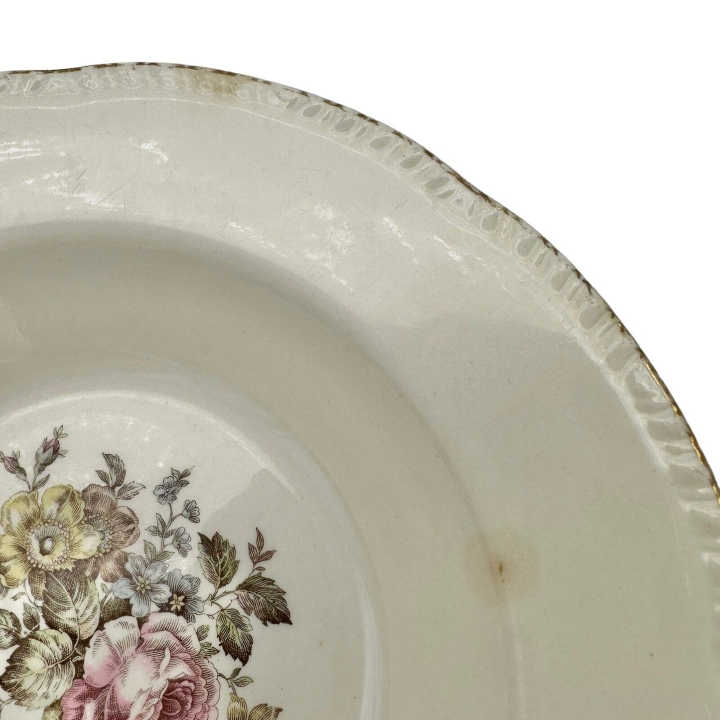 Homer Laughlin Stratford Set of 3 Soup Bowls Hand Decorated 22kt Gold Rim USA