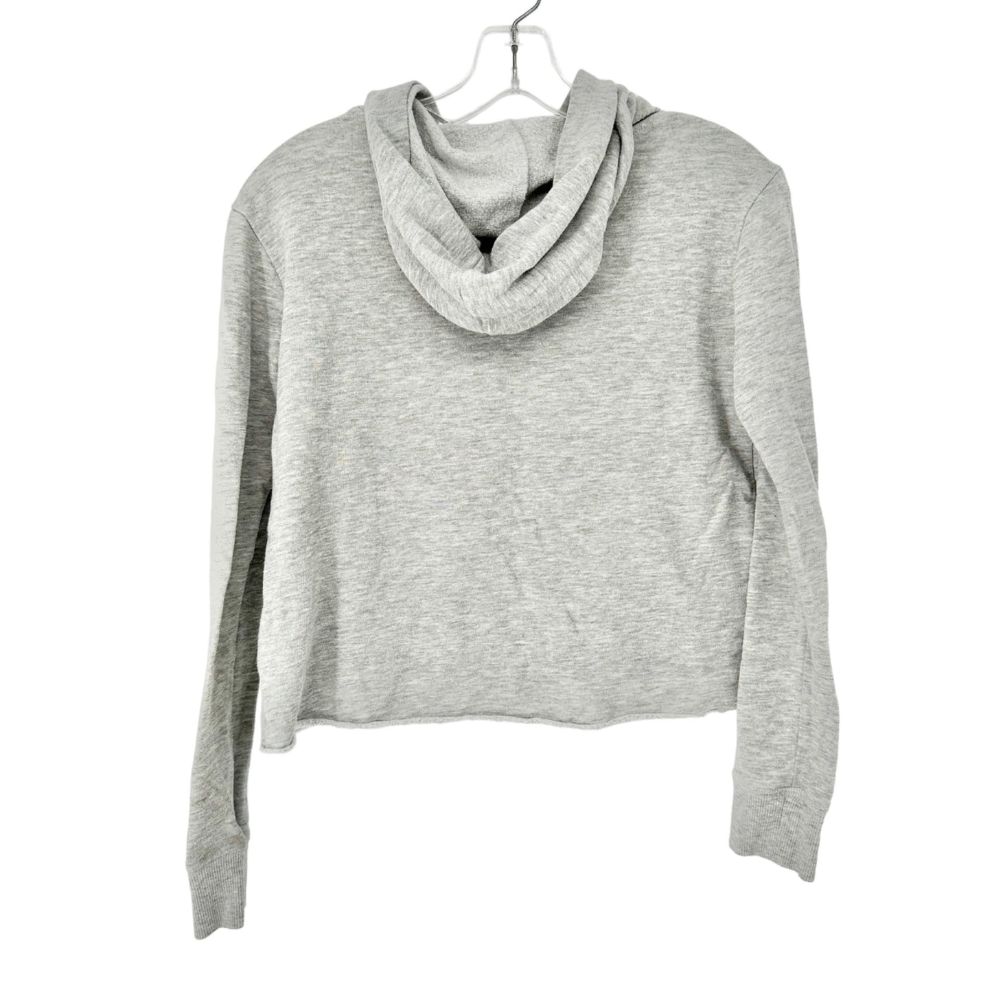 Justice Active Hoodie Junior's 12 Gray Cut Off Long Sleeve Kind is Strong