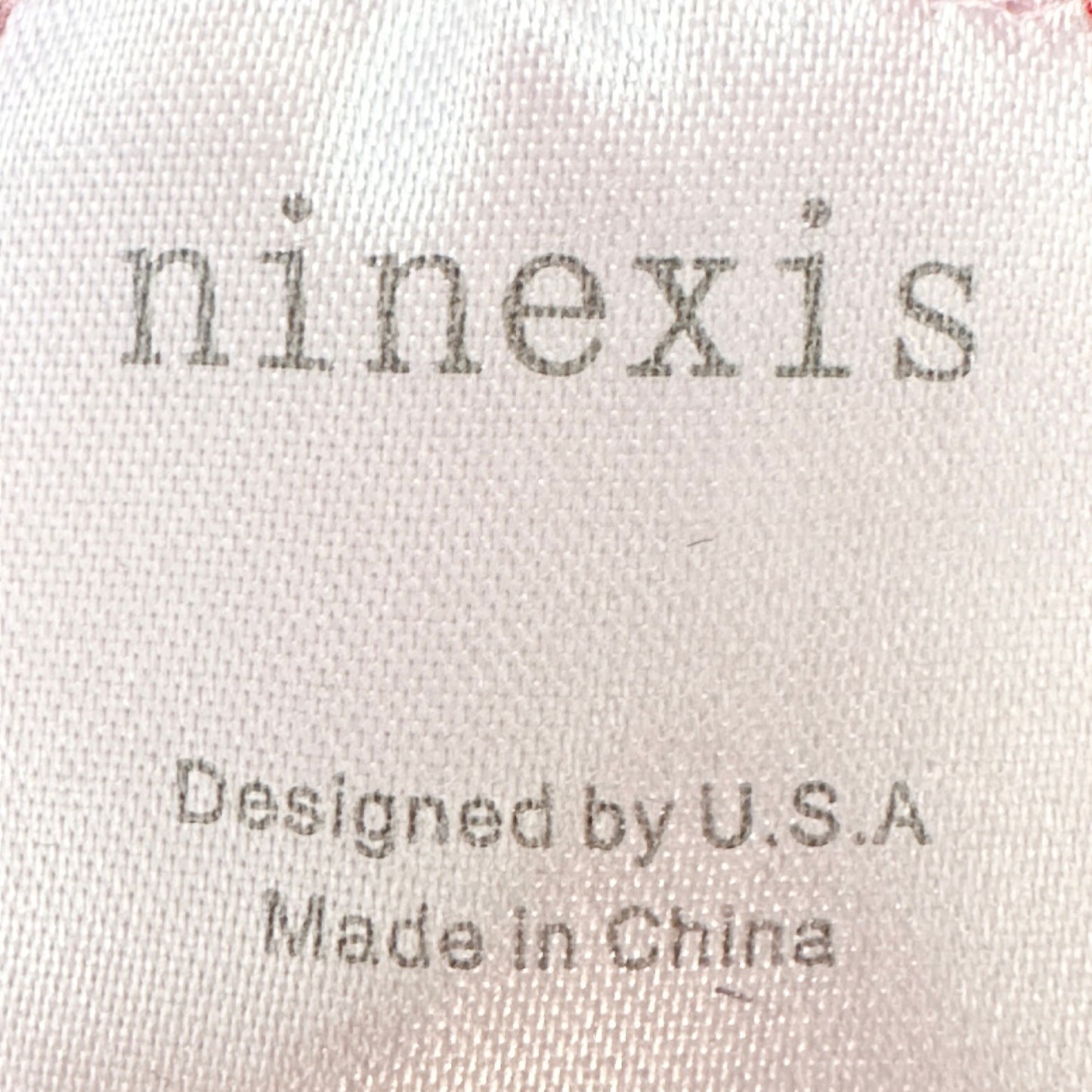 Ninexis Sweater Womens 3X Deep Red Vneck Drop Shoulder 3/4 Sleeve Side Slits