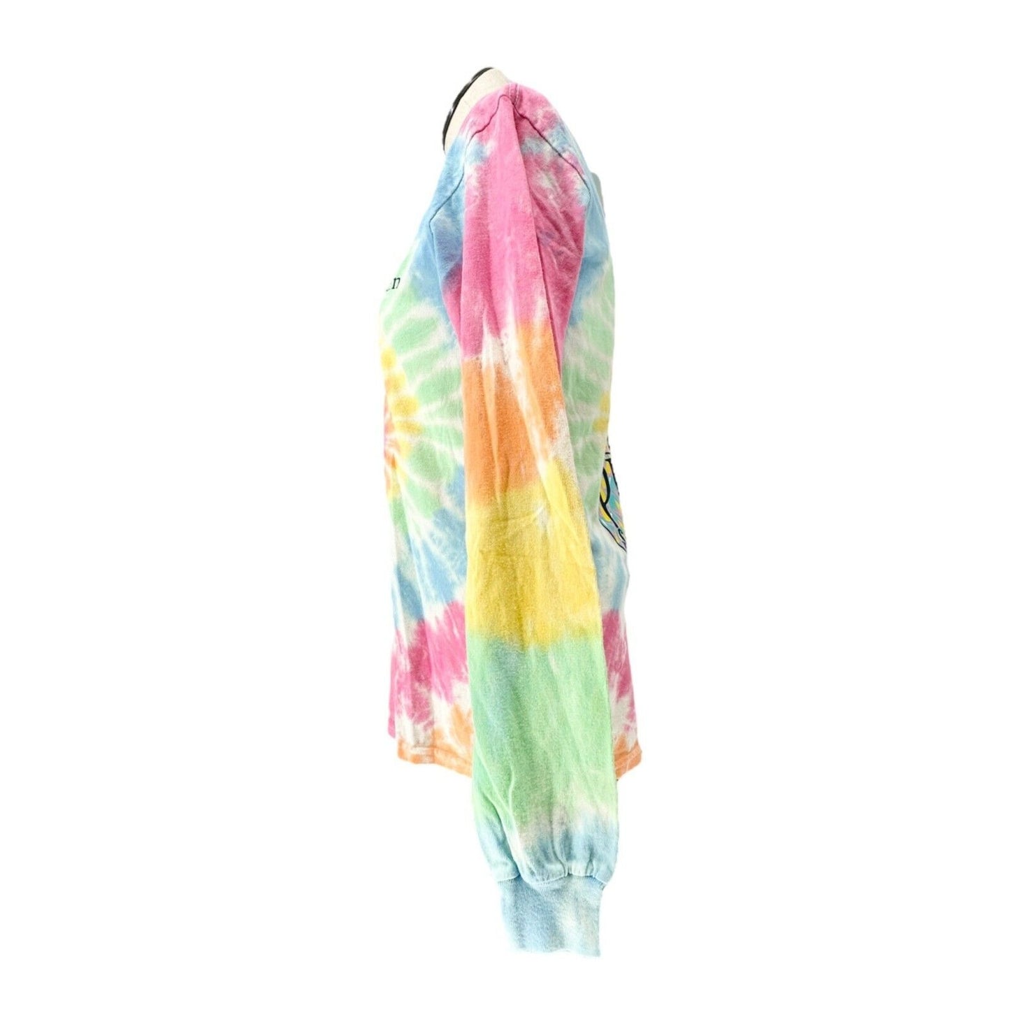 Simply Southern TShirt Women's Small Pastel Tye Die Crew Neck LS Pineapple