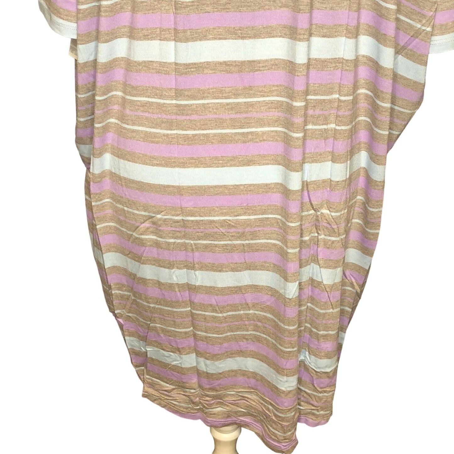 LuLaRoe RETIRED Irma Women's Size Large Striped Pastel mid-length sleeves NWT