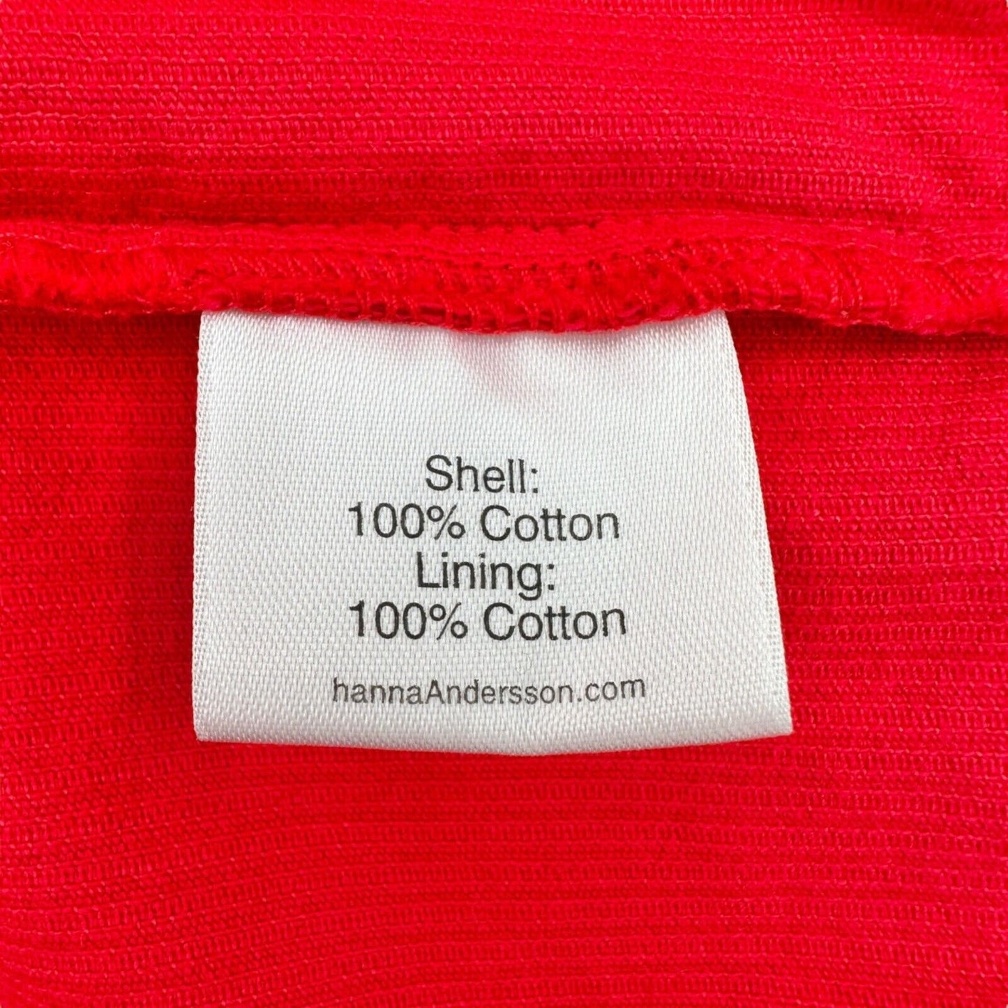 Hanna Andersson Girls 110 US 5 Dress Corduroy Red White Ruffled Cap Sleeves