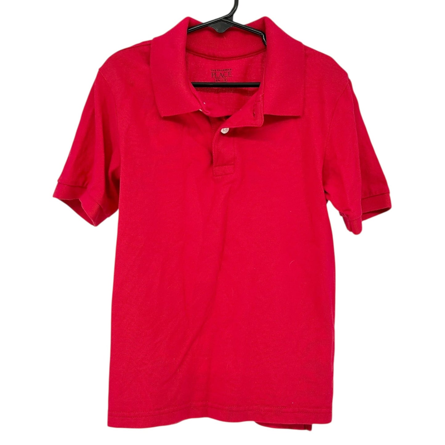 The Childrens Place Polo Shirt Boys M 7/8 Red Short-Sleeve Cotton Classic Fit
