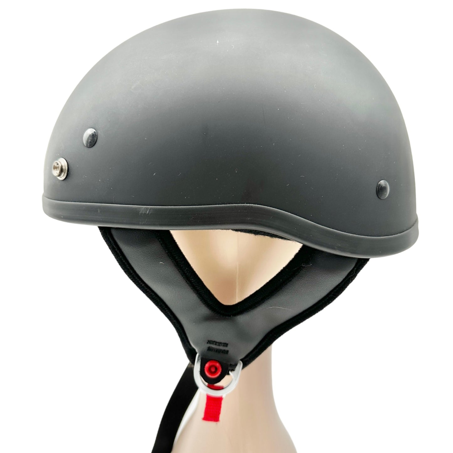 Adult XL DOT Approved Motorcycle Helmet Half Hood Black Adjustable Strap