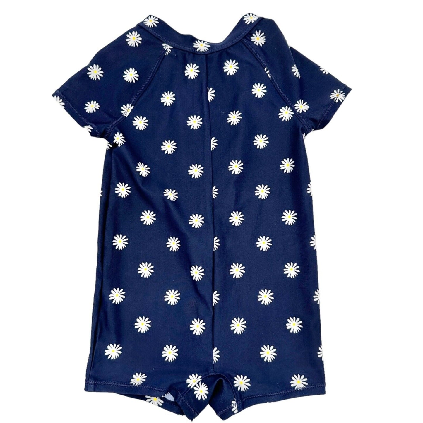 Old Navy 18-24 mos Swimsuit Navy with Daisy Design Full Coverage 3/4 Zip