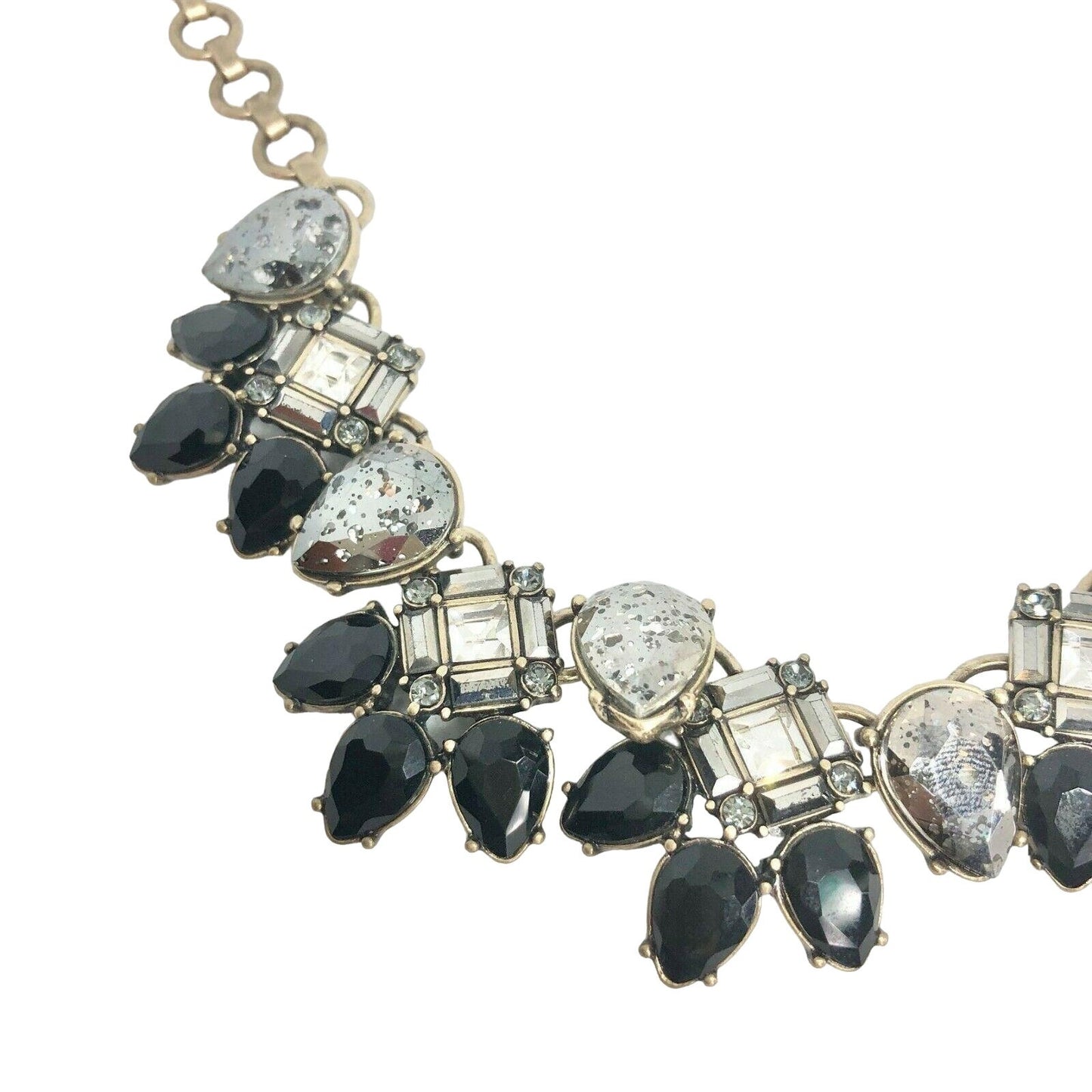 Chloe + Isabel Midnight Palace Collar Necklace Black Crystals EUC