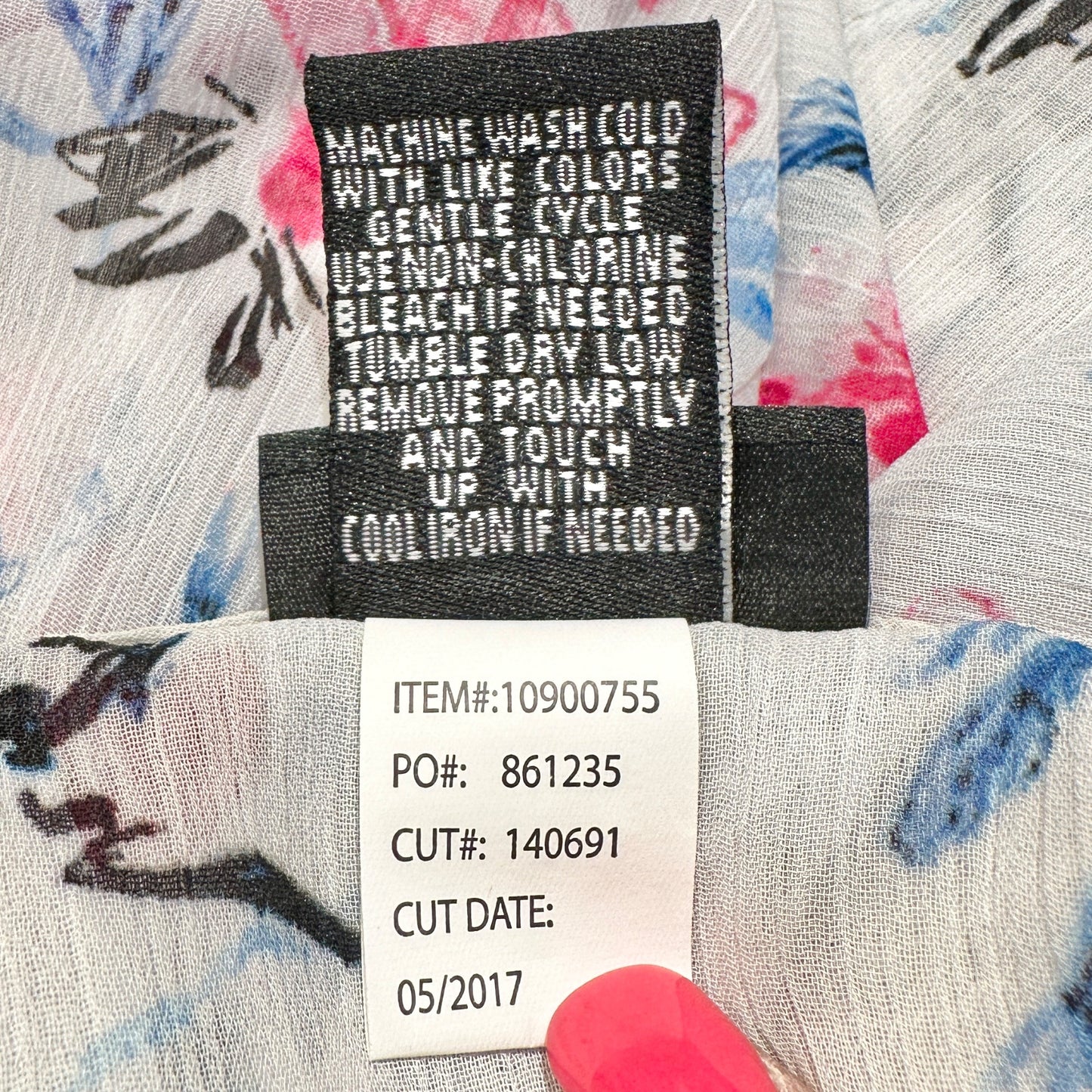 Torrid Top Womens 3X Sleeveless Layered Blouse Floral Print Pink Blue on White