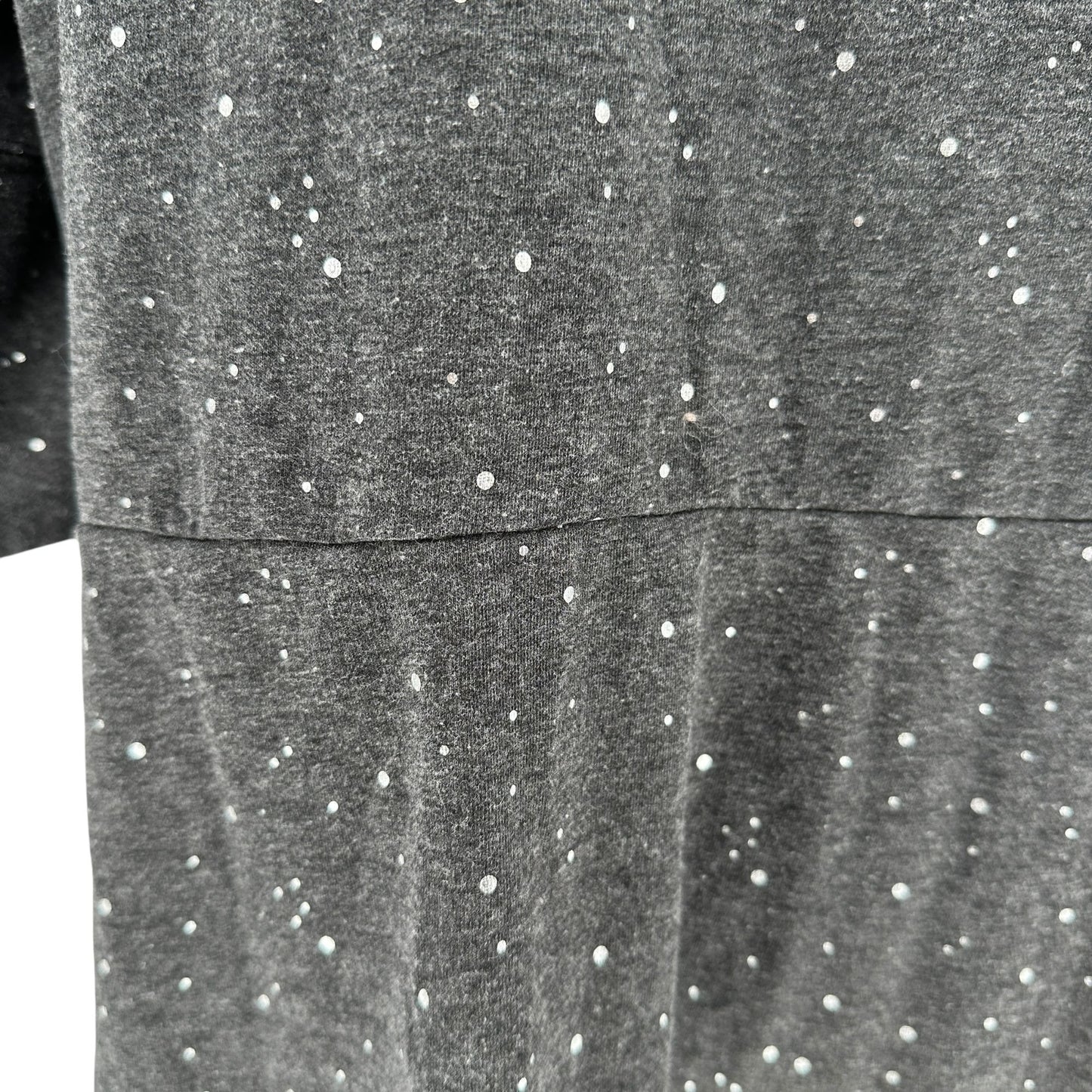 Lane Bryant Tunic Top Womens 22/24 Gray Sparkle Dot 3/4 Sleeve Relax Fit Blouse