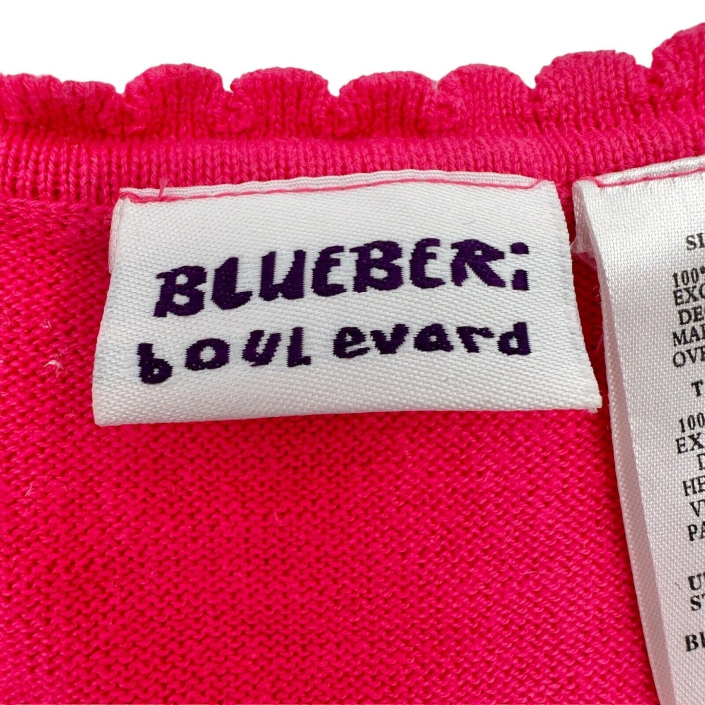 Blueberi Boulevard Girls 4T Cropped Cardigan Sweater Pink Cotton