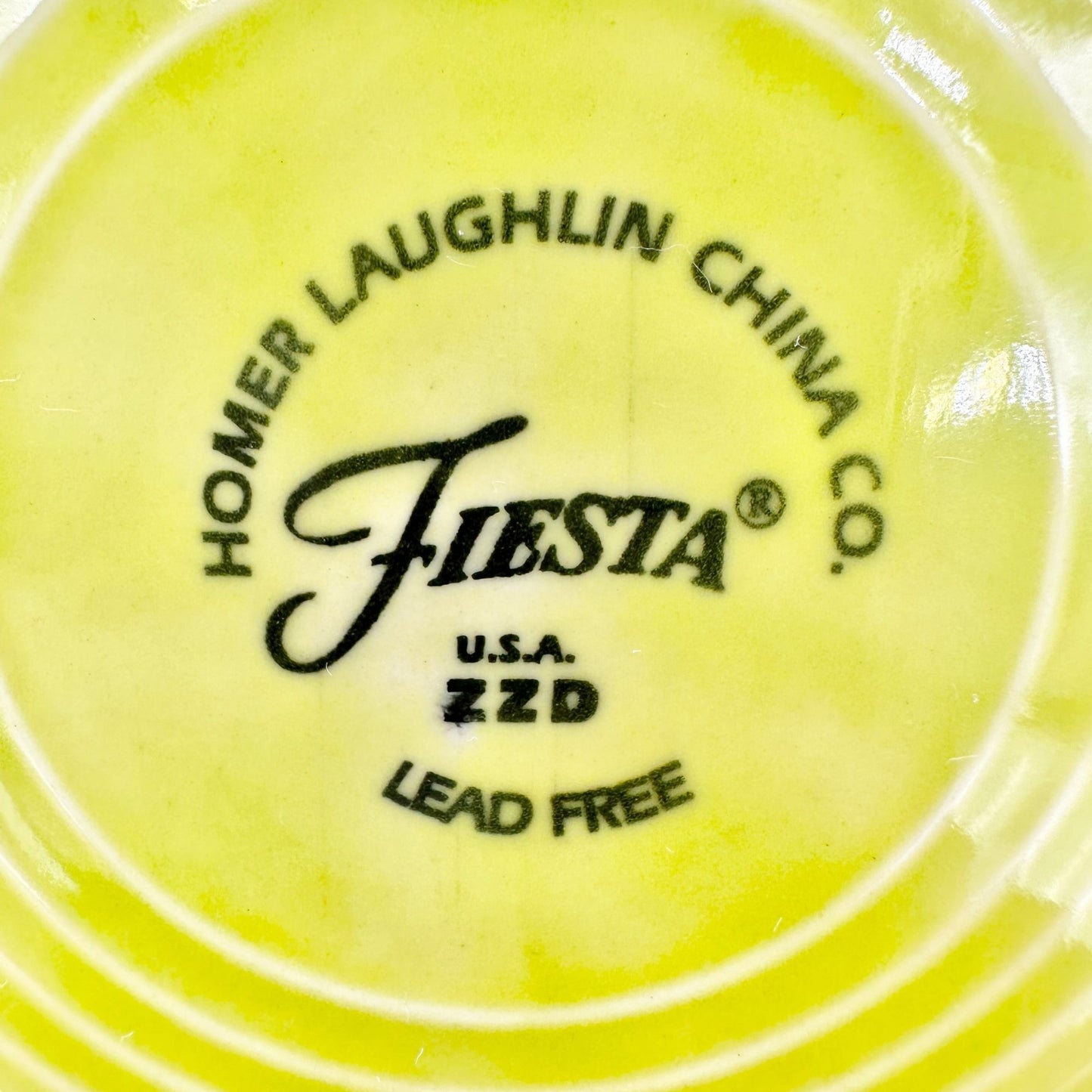 Fiesta Homer Laughlin Cup & 2 Saucers Set in Chartreuse Lead-Free Ceramic USA