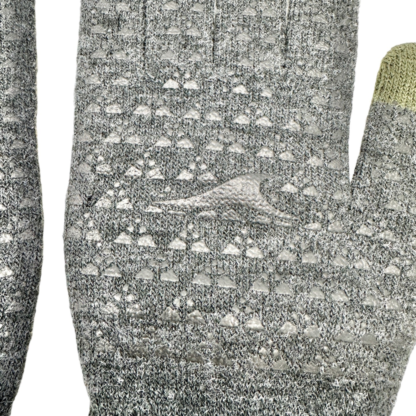 Achiou Winter Knit Gloves Gray Womens Mens Touchscreen Fingertips Grip Palm NIP