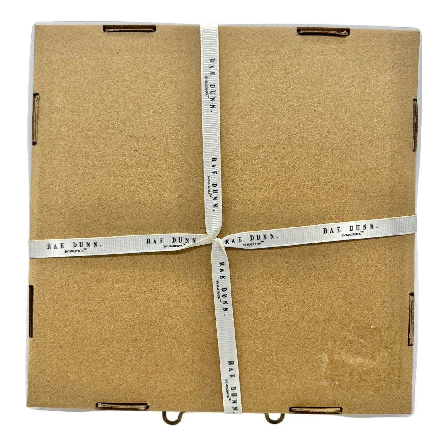 Rae Dunn By Magenta Ceramic Wedding Coaster Set Of 4 With Sentiments Black White