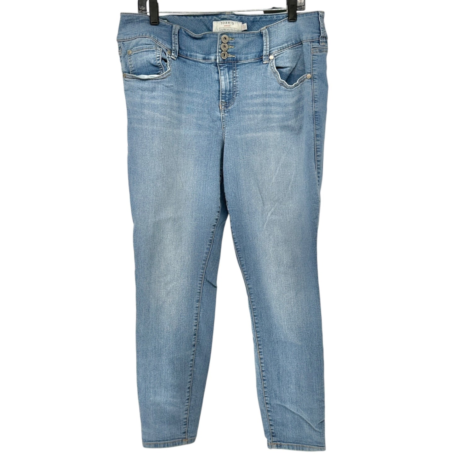 Torrid Jeggings Womens 18R Denim Light Wash Stretch Cotton Blend Mid Rise Skinny