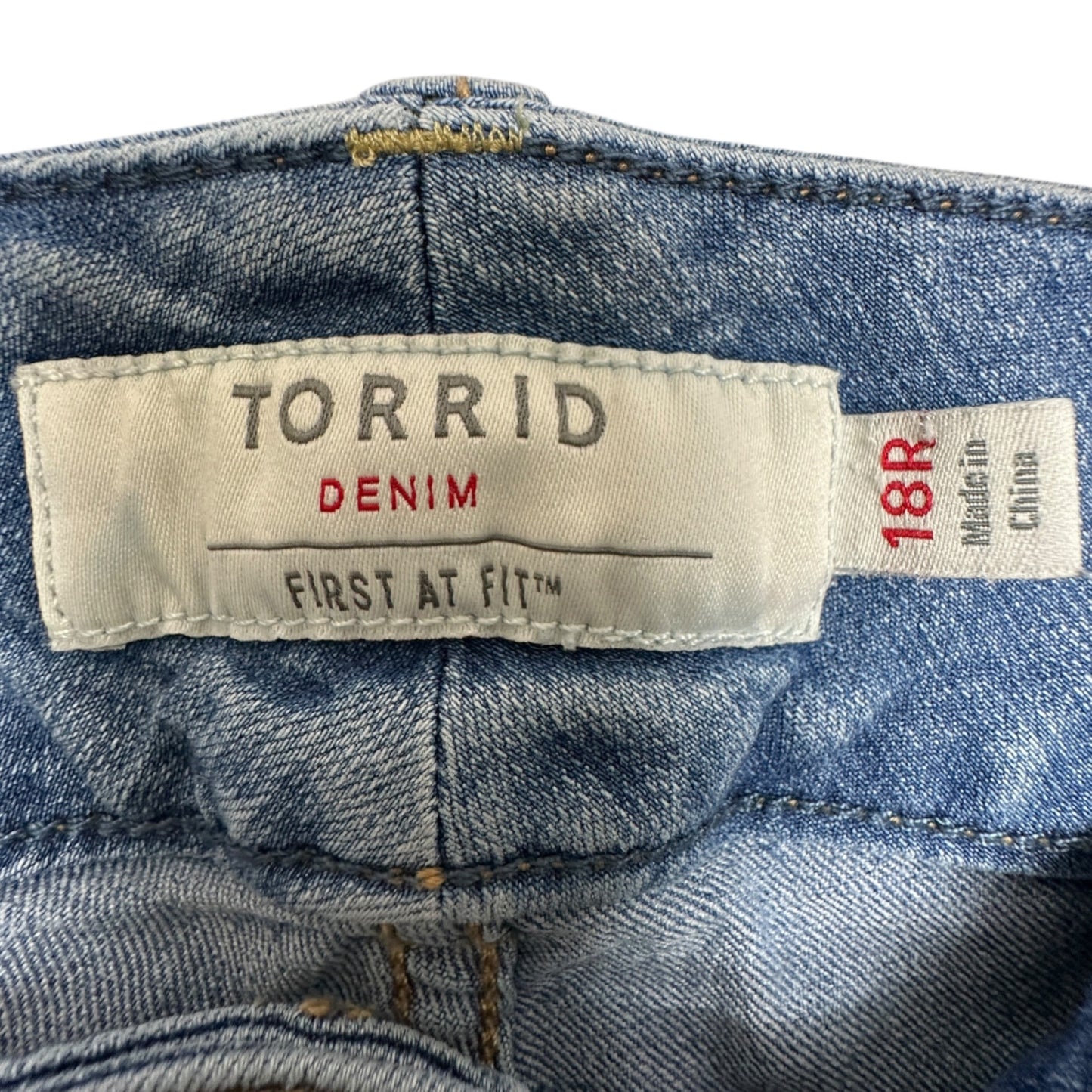 Torrid Jeggings Womens 18R Denim Light Wash Stretch Cotton Blend Mid Rise Skinny