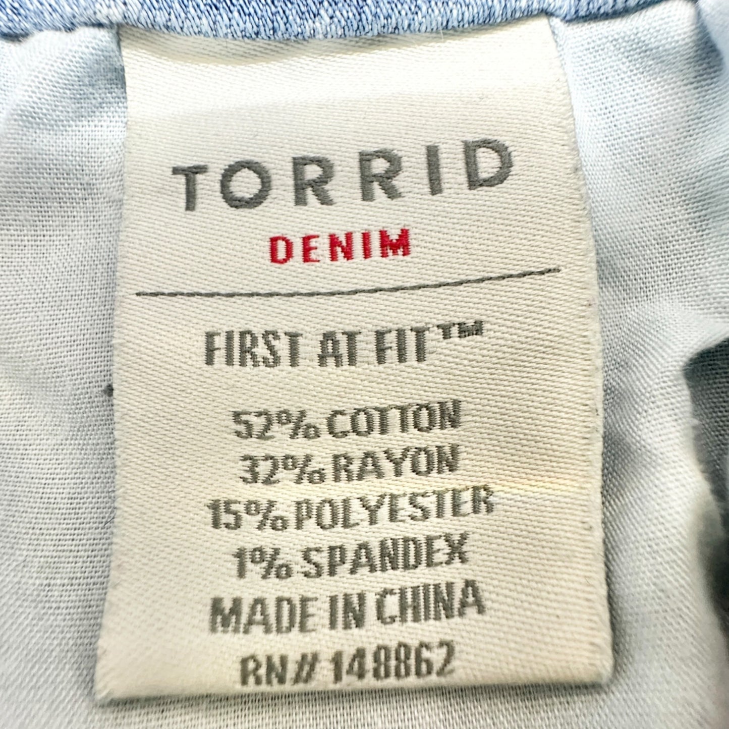 Torrid Jeggings Womens 18R Denim Light Wash Stretch Cotton Blend Mid Rise Skinny