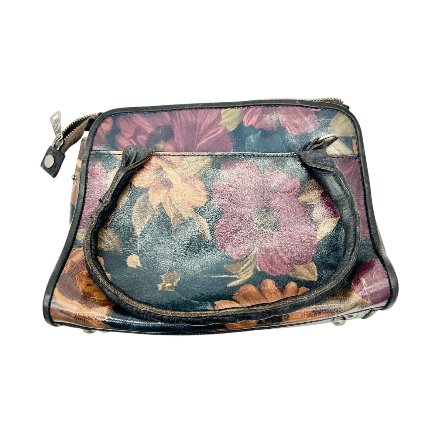 Patricia Nash Handbag Floral Leather with Adjustable Strap and Double Handles