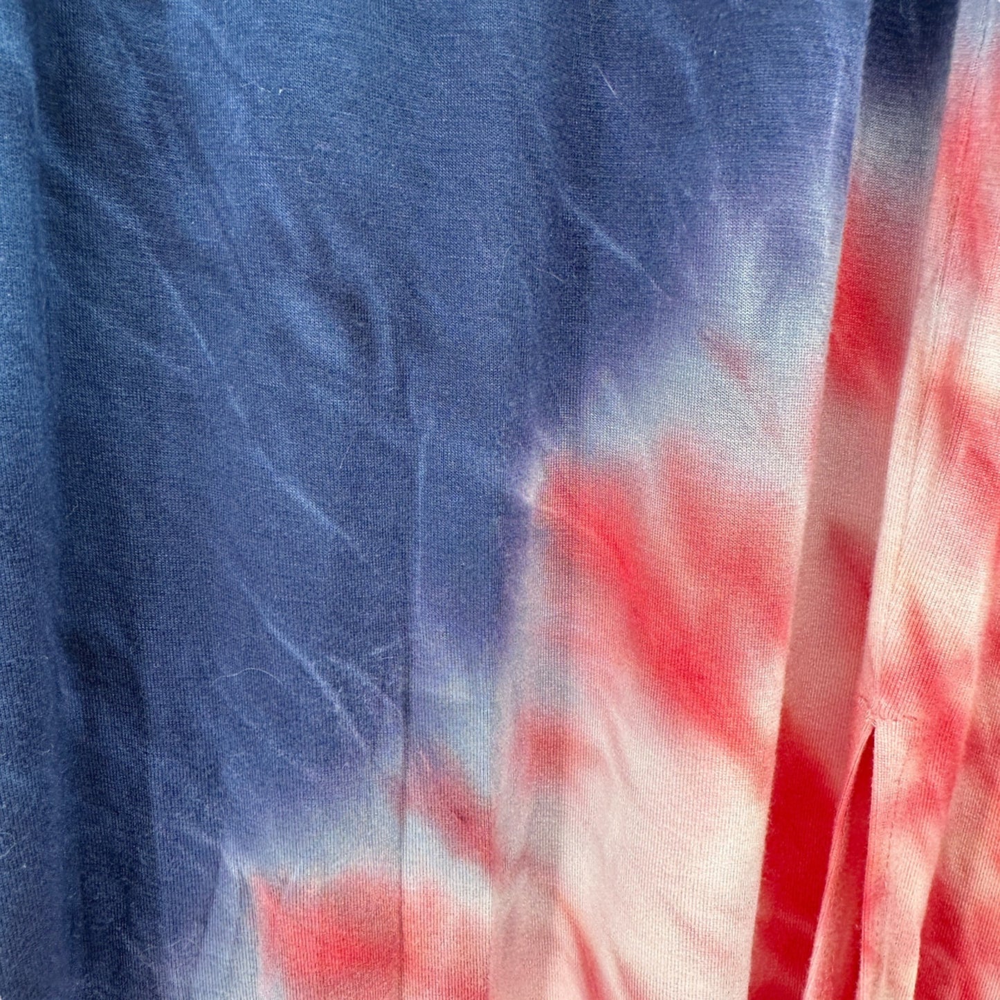 Lane Bryant Tie Dye Maxi Skirt Womens 18/20 Blue Red White Elastic Waist