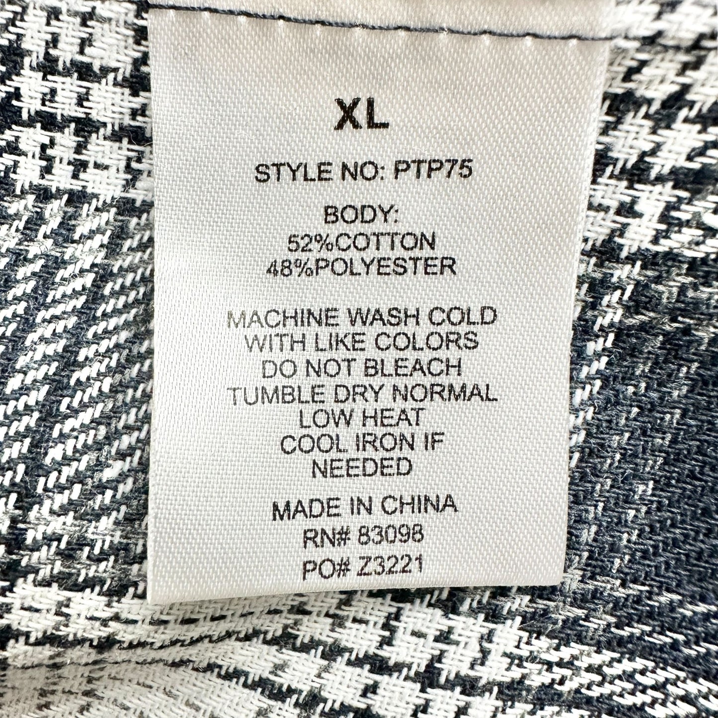 Cisono Plaid Shirt Jacket Womens XL Cropped Button-Down LS Kimberly Color Blue