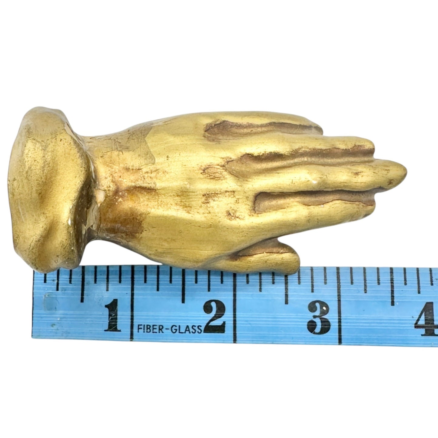 Vintage Gold Praying Hand-Shaped Salt and Pepper Shakers Collectible Religious