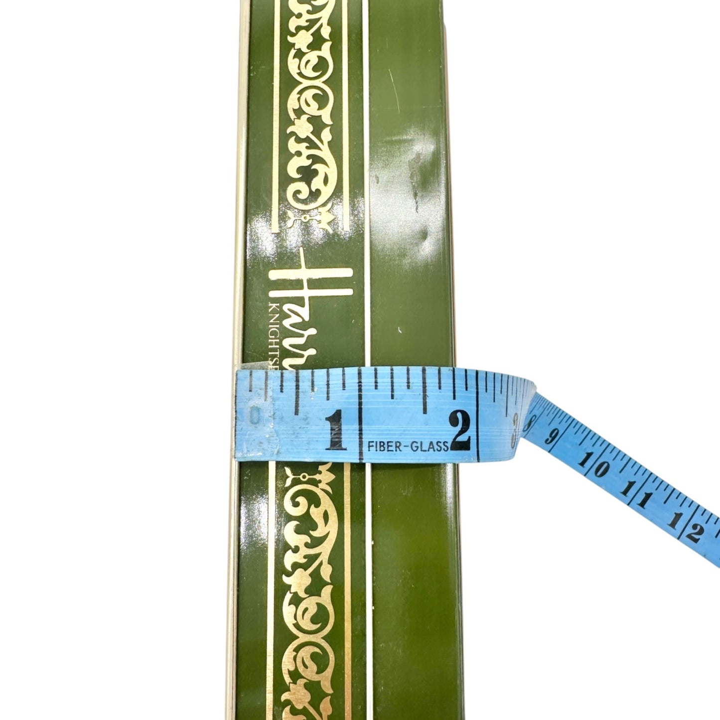 Vintage Harrods Knightsbridge Biscuit Tin Green Gold Traditional English Design