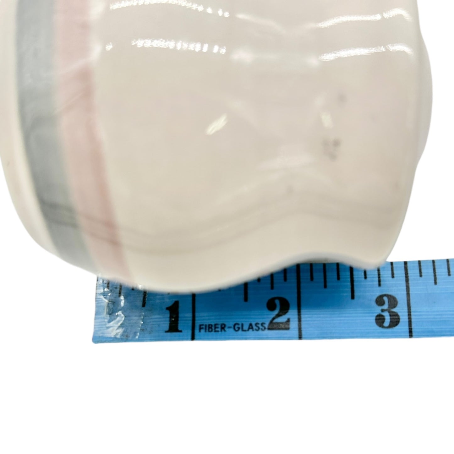 Handmade Ceramic Salt and Pepper Shakers With Pastel Stripes 2.5 inches Tall