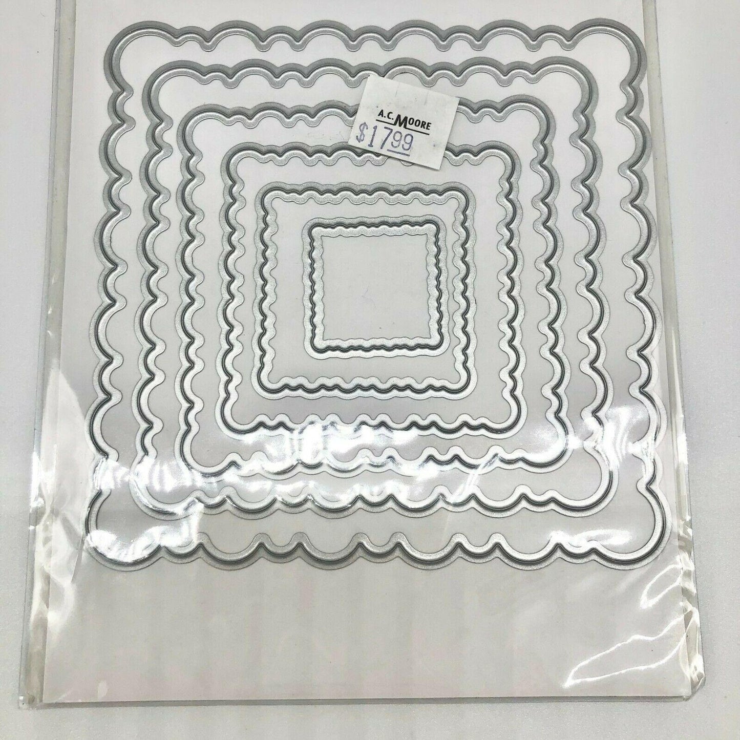 Love Nicole Embossing Die 6 Pieces Wavy Squares STC0278 New