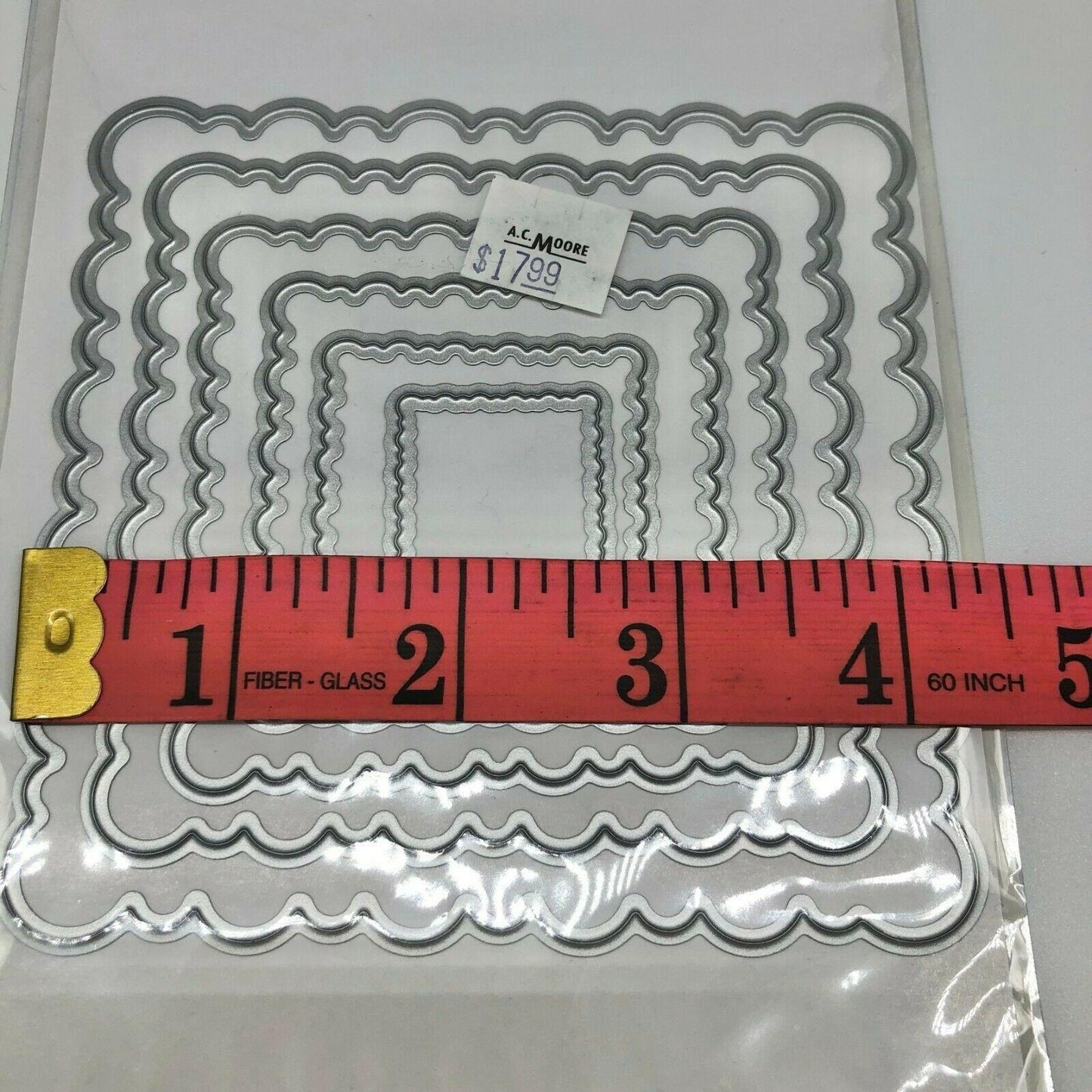 Love Nicole Embossing Die 6 Pieces Wavy Squares STC0278 New