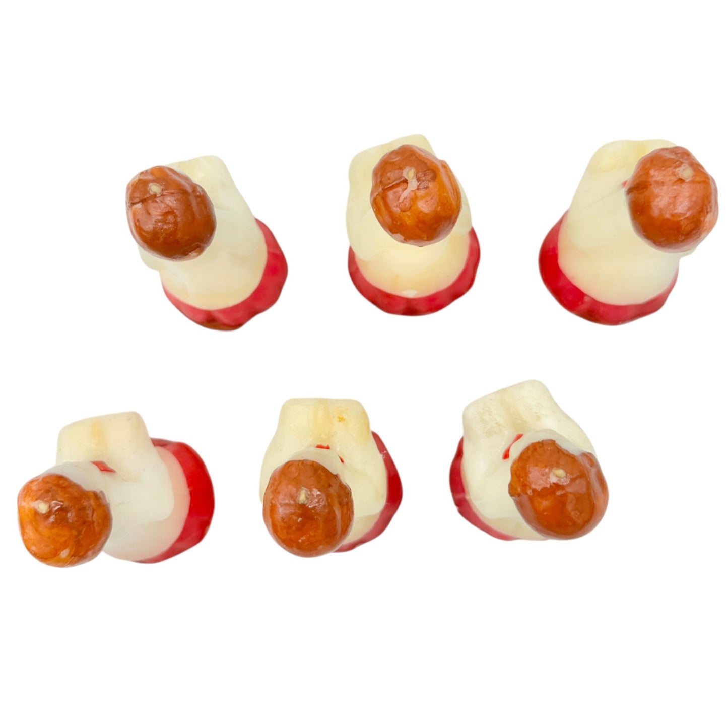 Vintage 1950s Tavern Choir Boy Candles Set Of 6 Made In USA By Socony-Vacuum