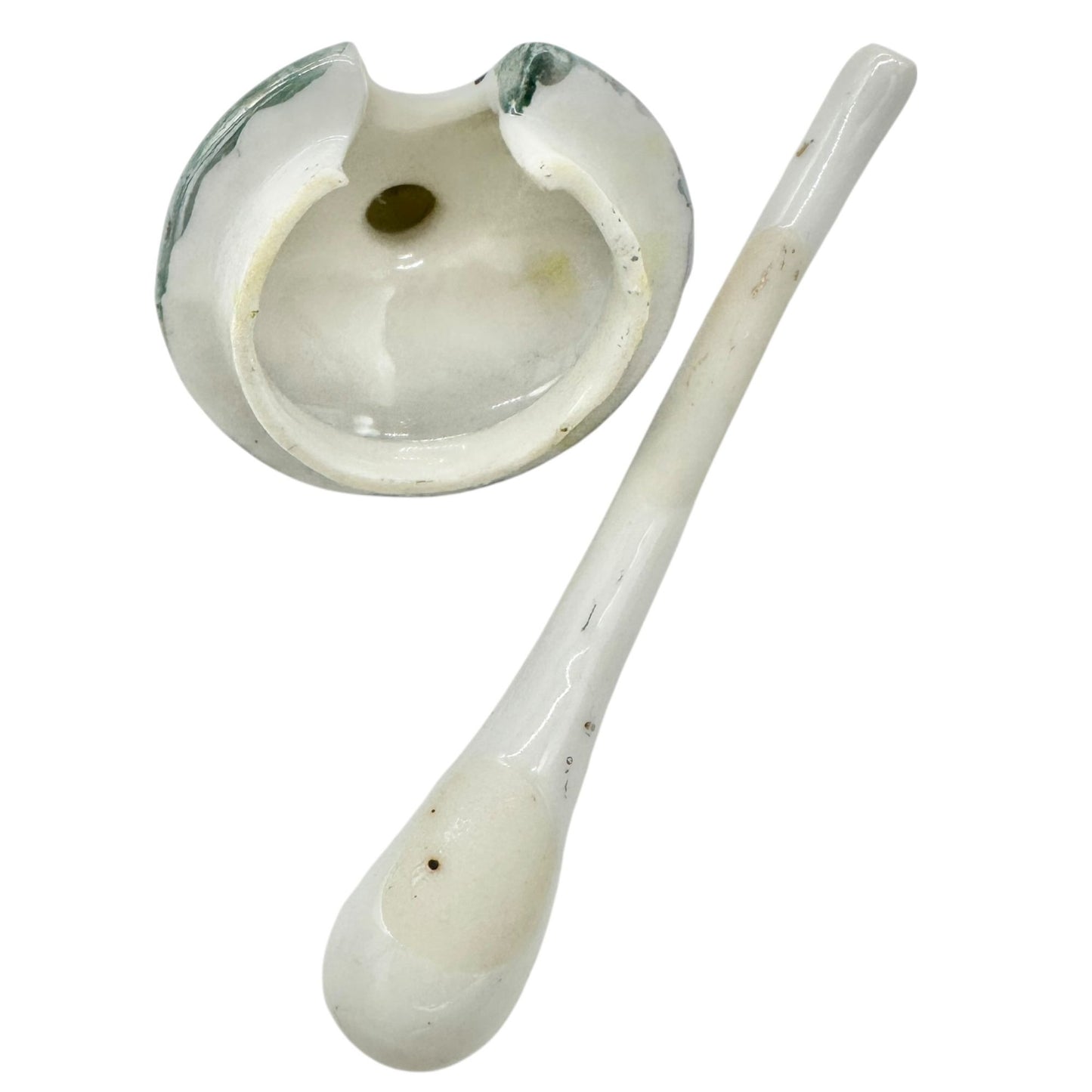 Japanese Condiment 6 pc Set Hand-Painted Tray Jar Spoon Salt Pepper Shakers