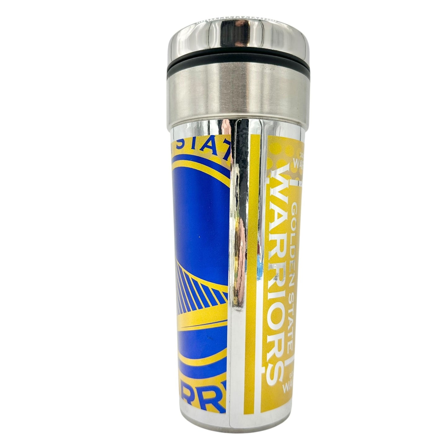 Golden State Warriors Stainless Steel Travel Mug 16 Oz Insulated With Lid