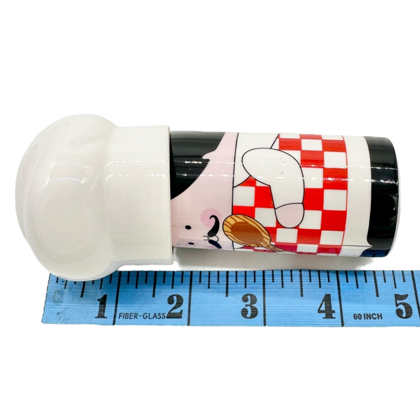 Vintage Chef Ceramic Salt and Pepper Shaker Set With Red Checkered Design