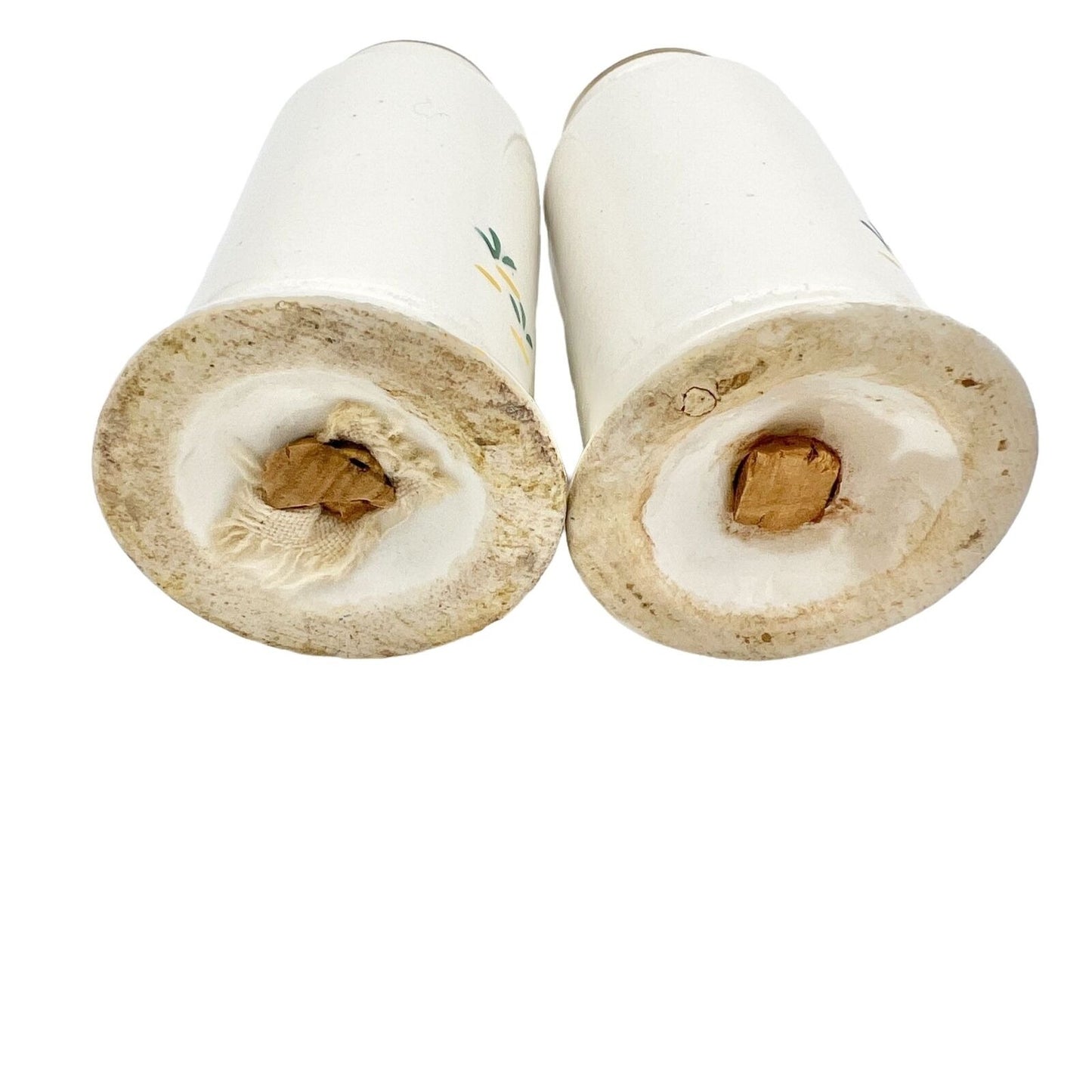 Vintage Salt Pepper Shakers 3 x 1.5 White With Painted Dutch Couple