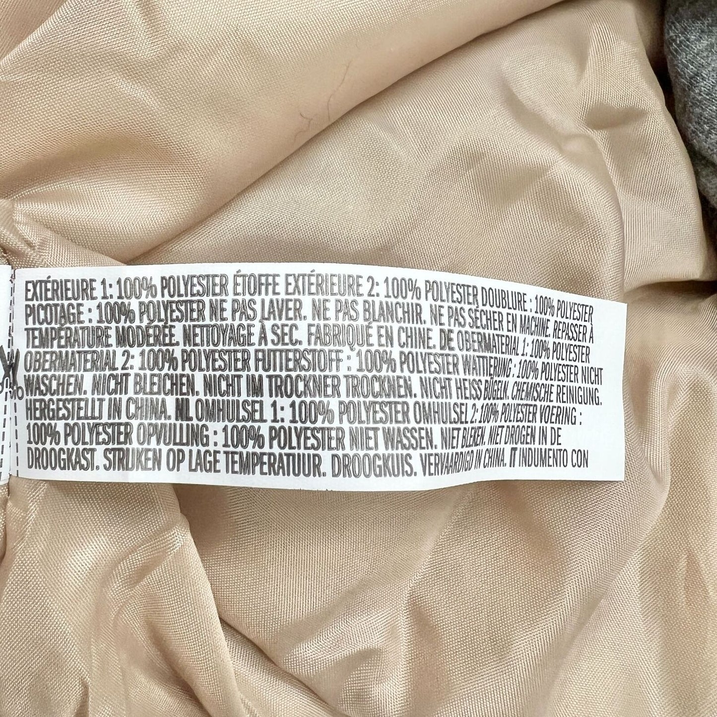 Forever 21 Hoodie Jacket Small Tan Gray Double Layer Zip Pockets