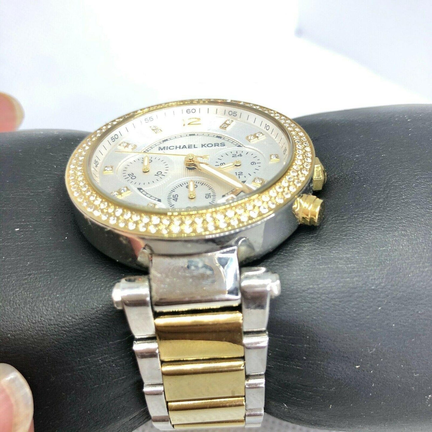 Michael Kors MK5626 Parker Two Tone Gold Silver Chronograph Women's Watch