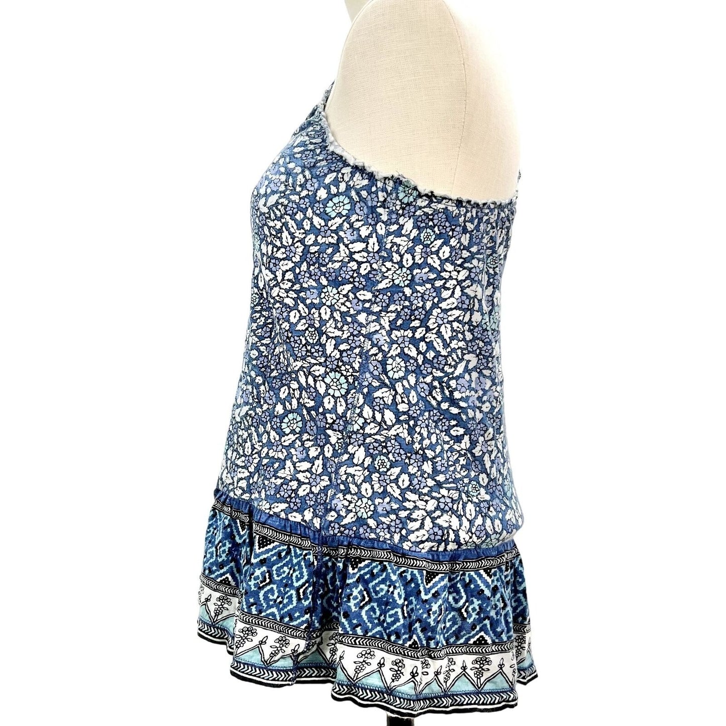 American Eagle Outfitters Tank Top Women's XS Blue Black White Flared Hem