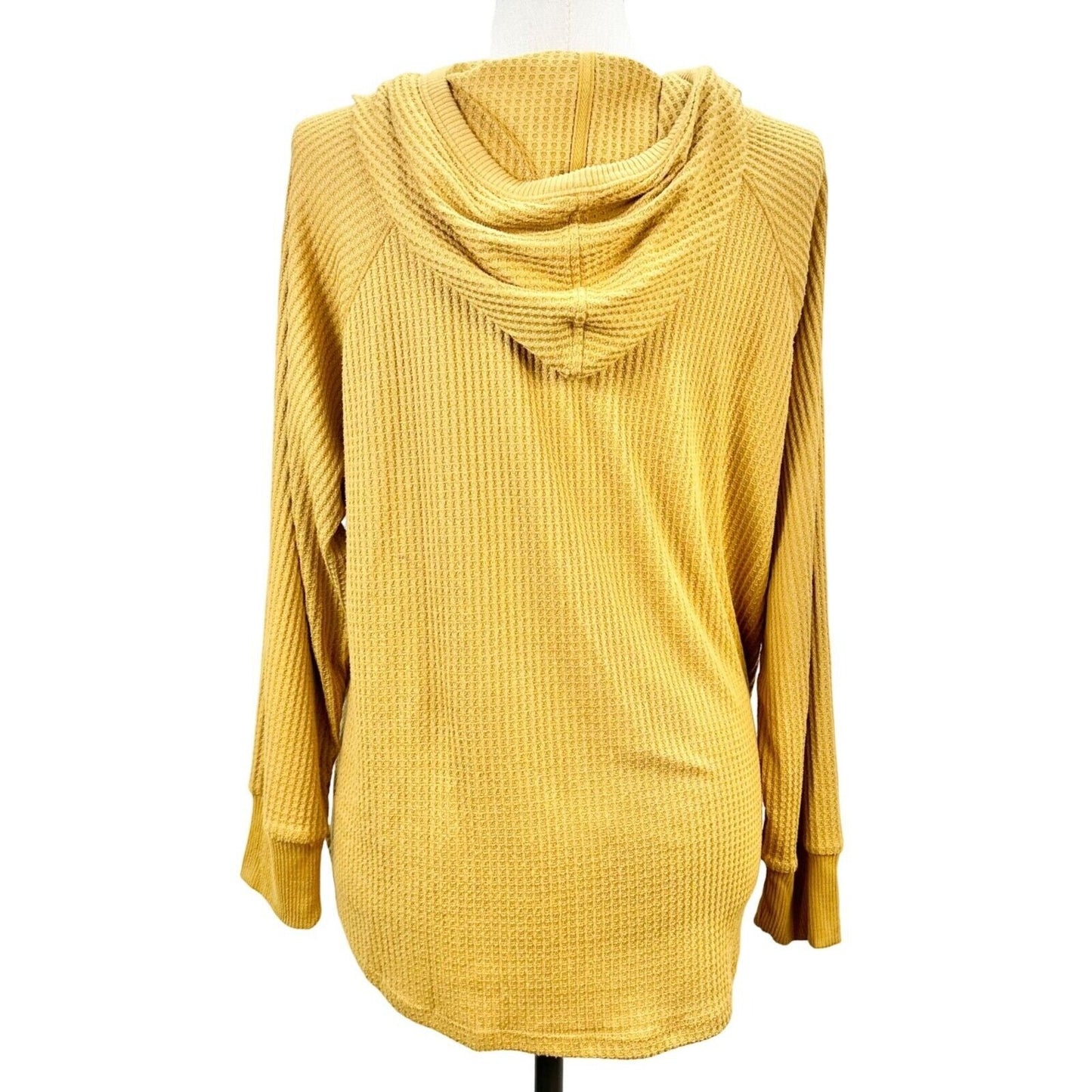 Workshop Republic Clothing Thermal Hoodie Women's 2X Mustard Long Sleeve NWT