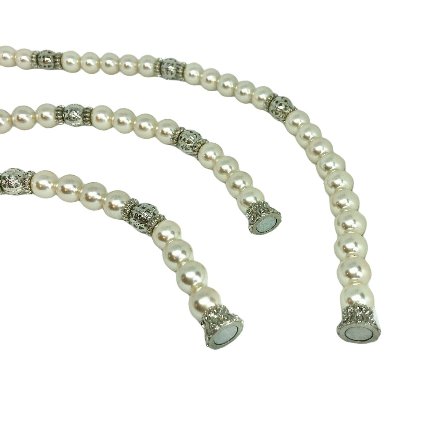 Premier Designs Audrey Pearl Necklace & 2 Bracelets Trio Jewelry Set Fancy