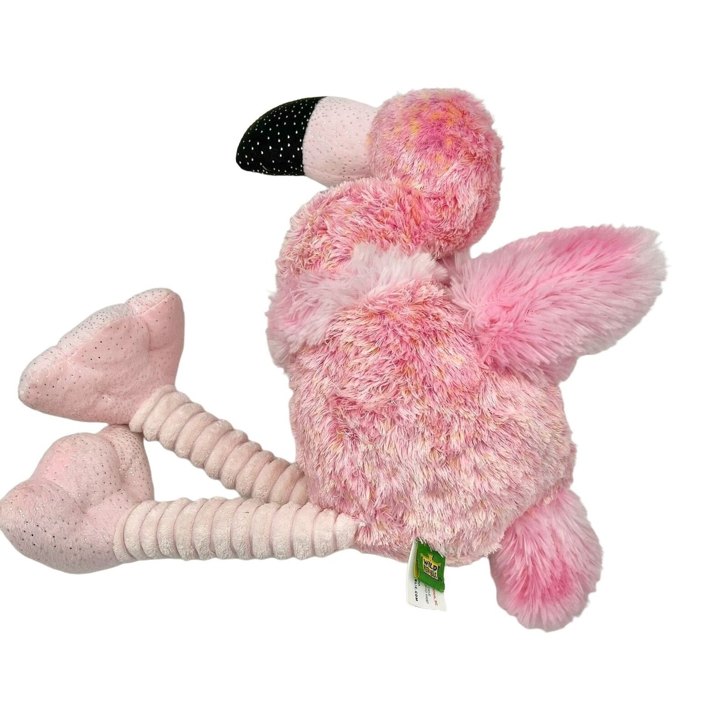 Wild Republic Stuffed Flamingo 17 x 10 Pink Plush