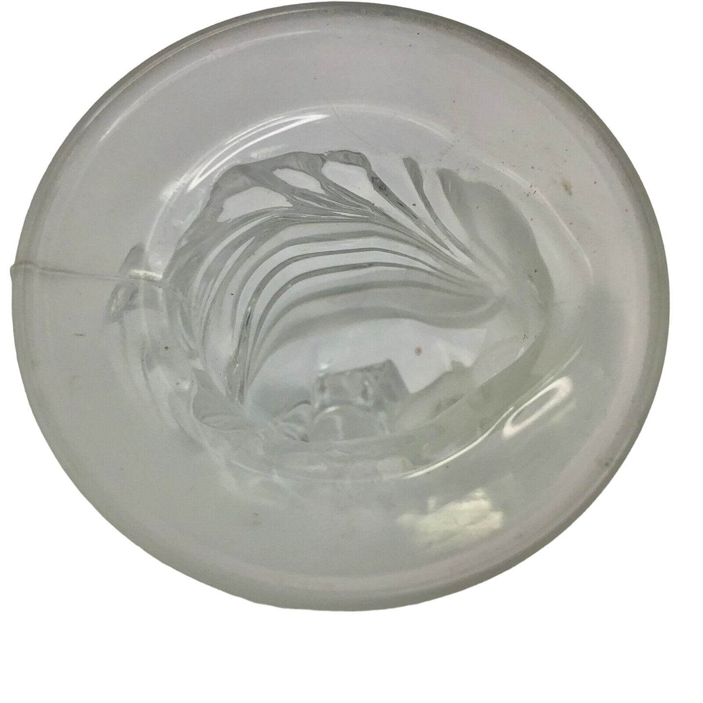 Vintage Swan Shaped Frosted & Clear Glass Candle Holder 4 Inches