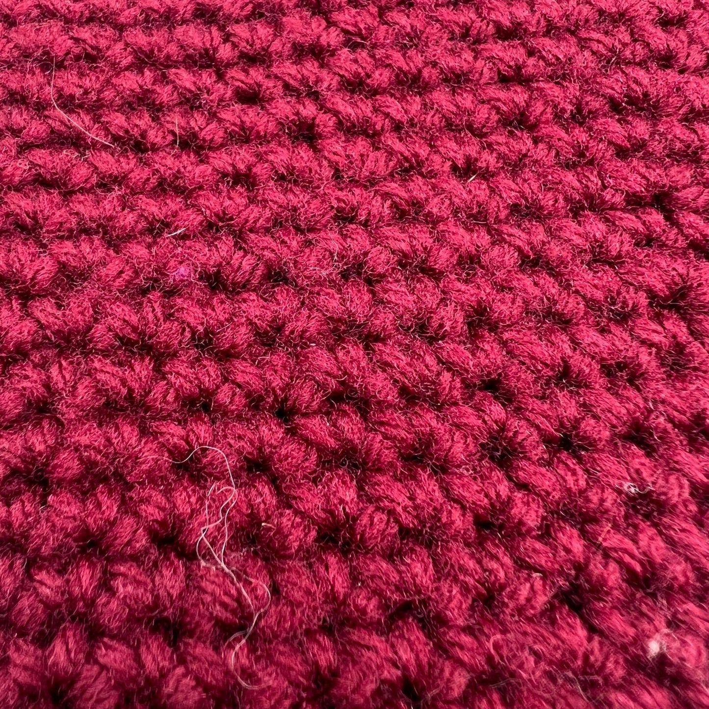 Handcrafted Crocheted Mittens Pair Burgundy Adult