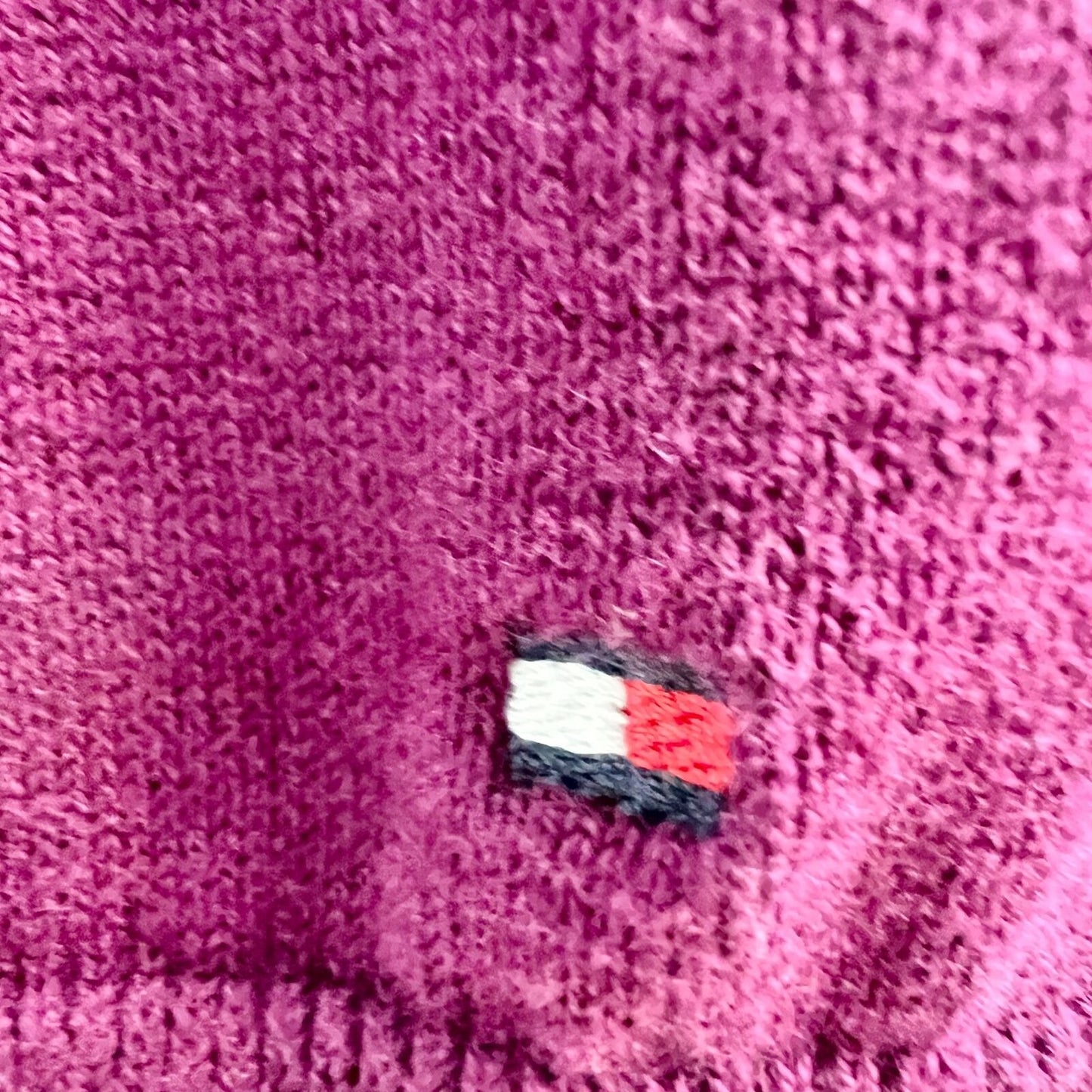 Tommy Hilfiger Pullover Sweater Small Plum White Polka Dot Long Sleeves
