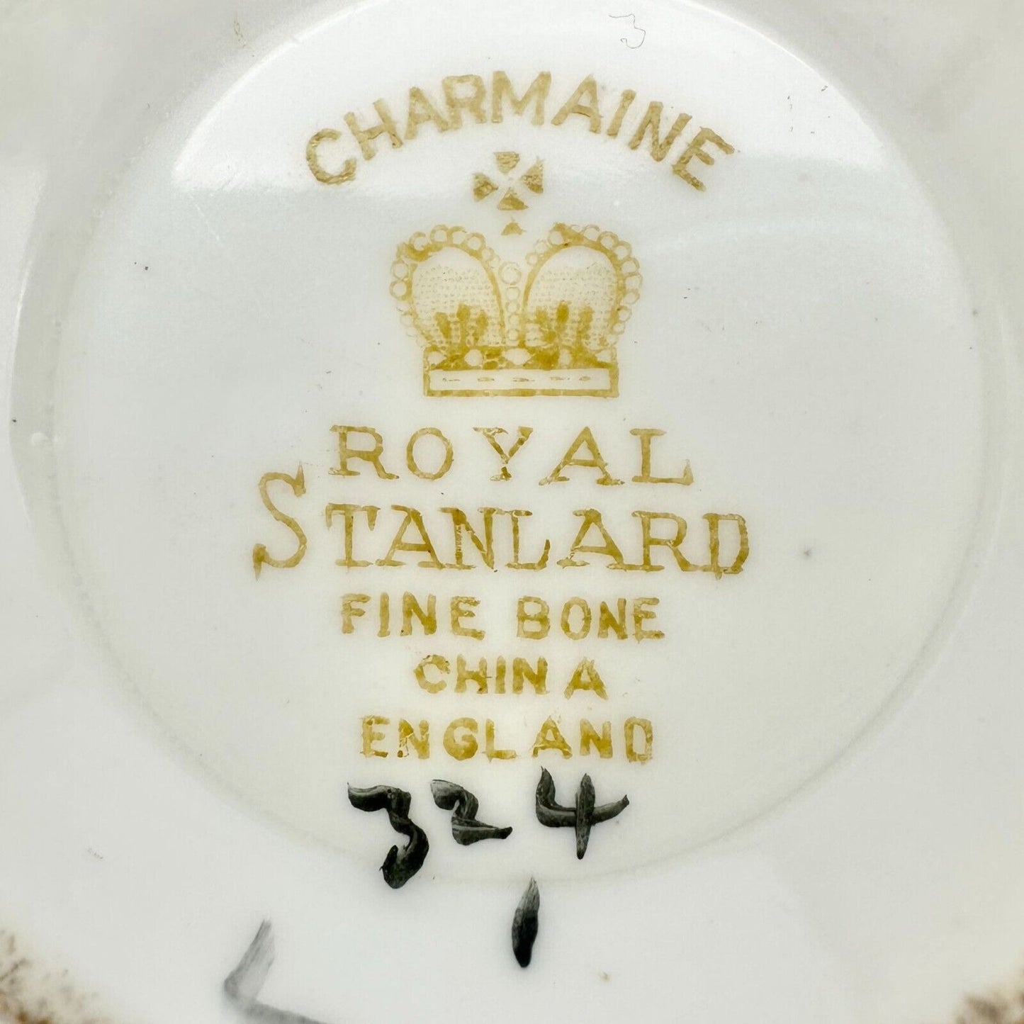 Vintage Charmaine Royal Standard Fine Bone China 8 inch Plate Cup Saucer