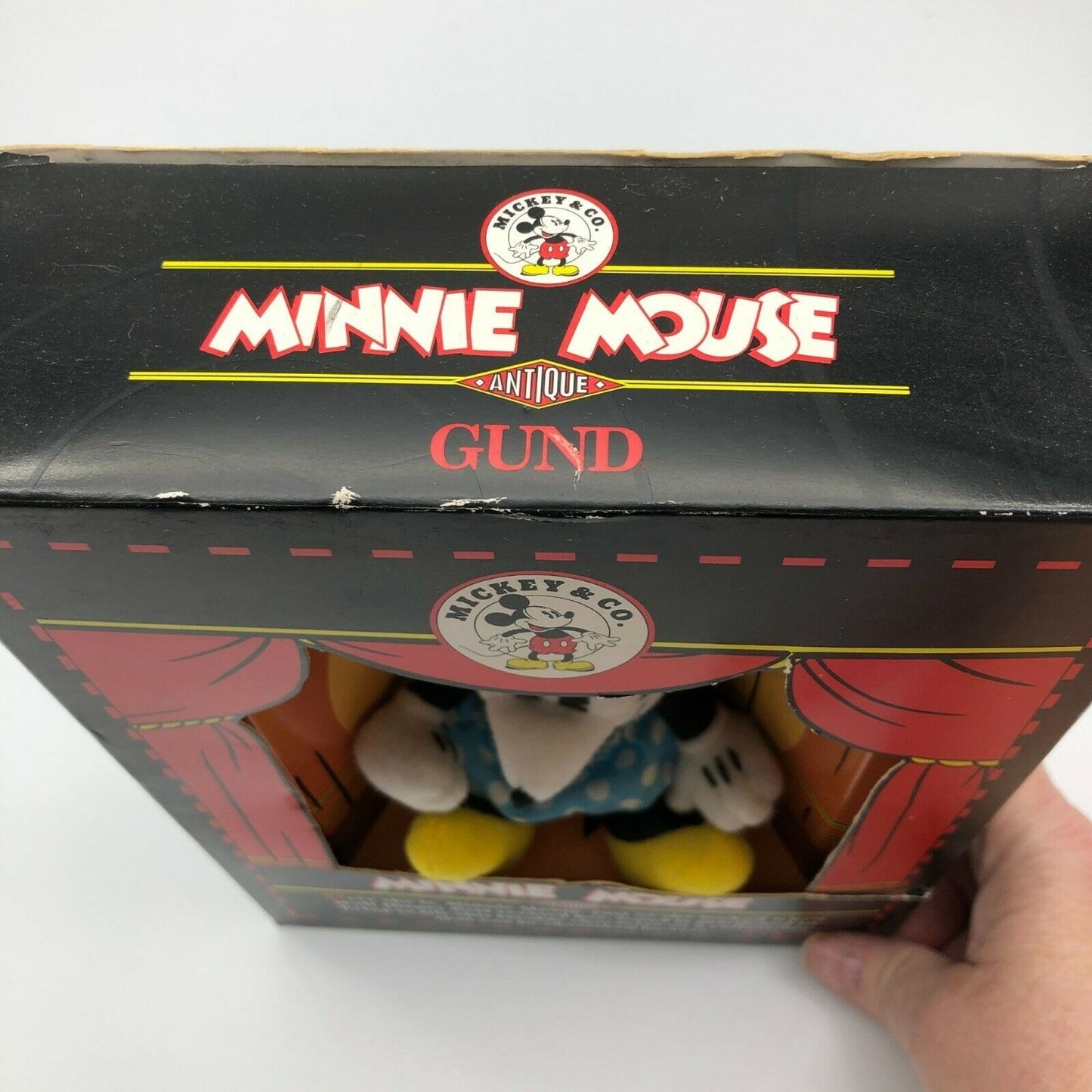 Gund Minnie Mouse Plush Replica Antique Minnie 1990s Original Box 7205 Bonus