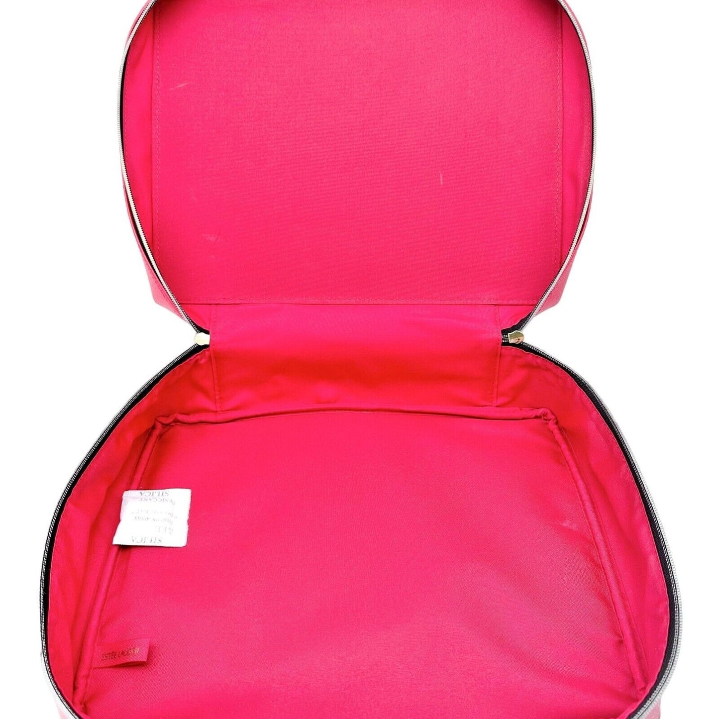 Estee Lauder Makeup Travel Case Red Gold Hardware Heart Spade Diamond Club NEW