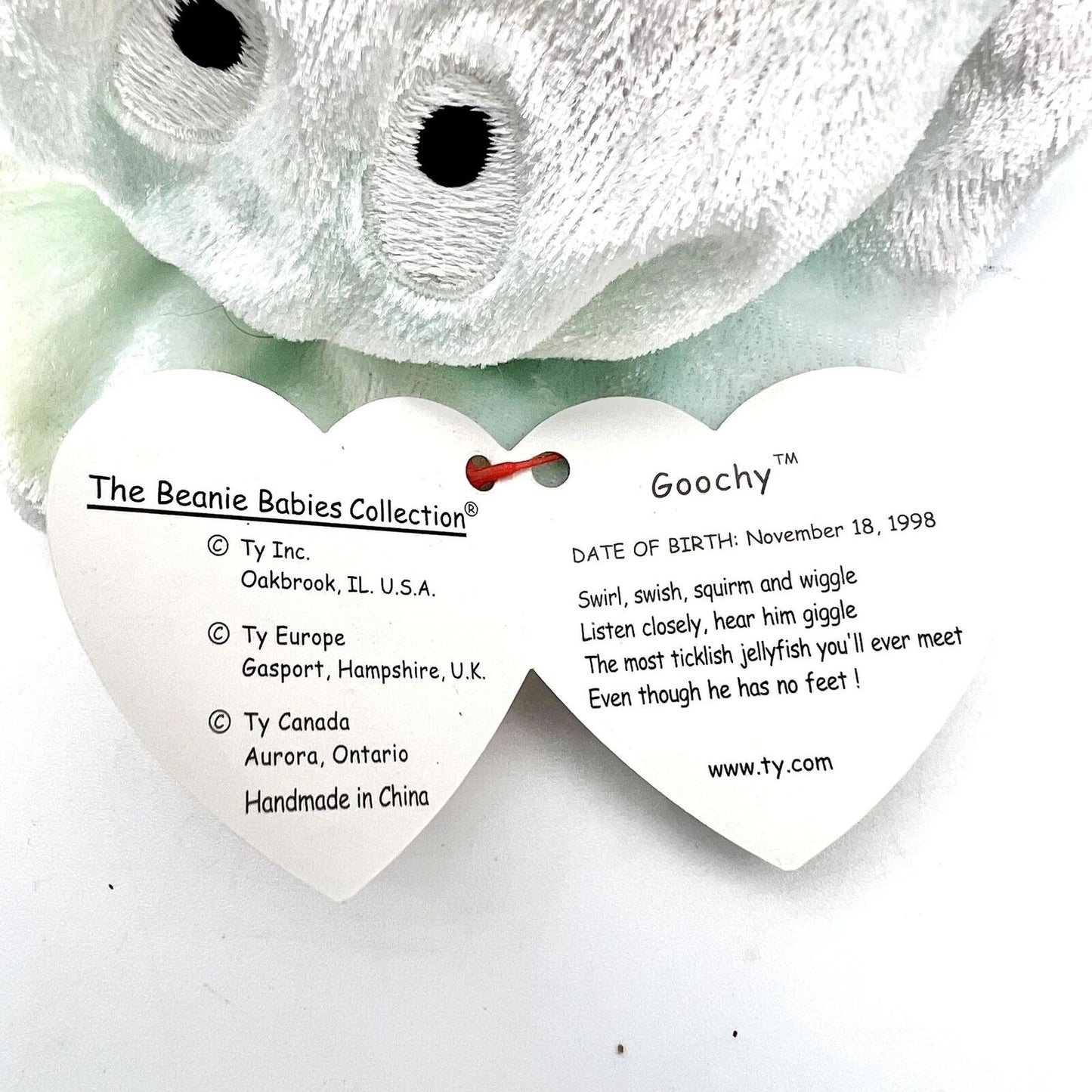 TY Beanie Baby Goochy the Jellyfish 7.5 x 5 With Tags