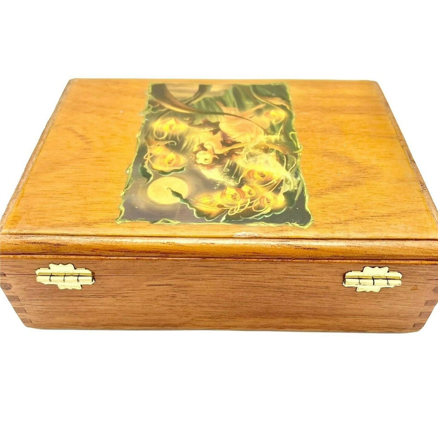 Upcycled Wooden Box Pixie Happily Ever After Storage Box Treasures
