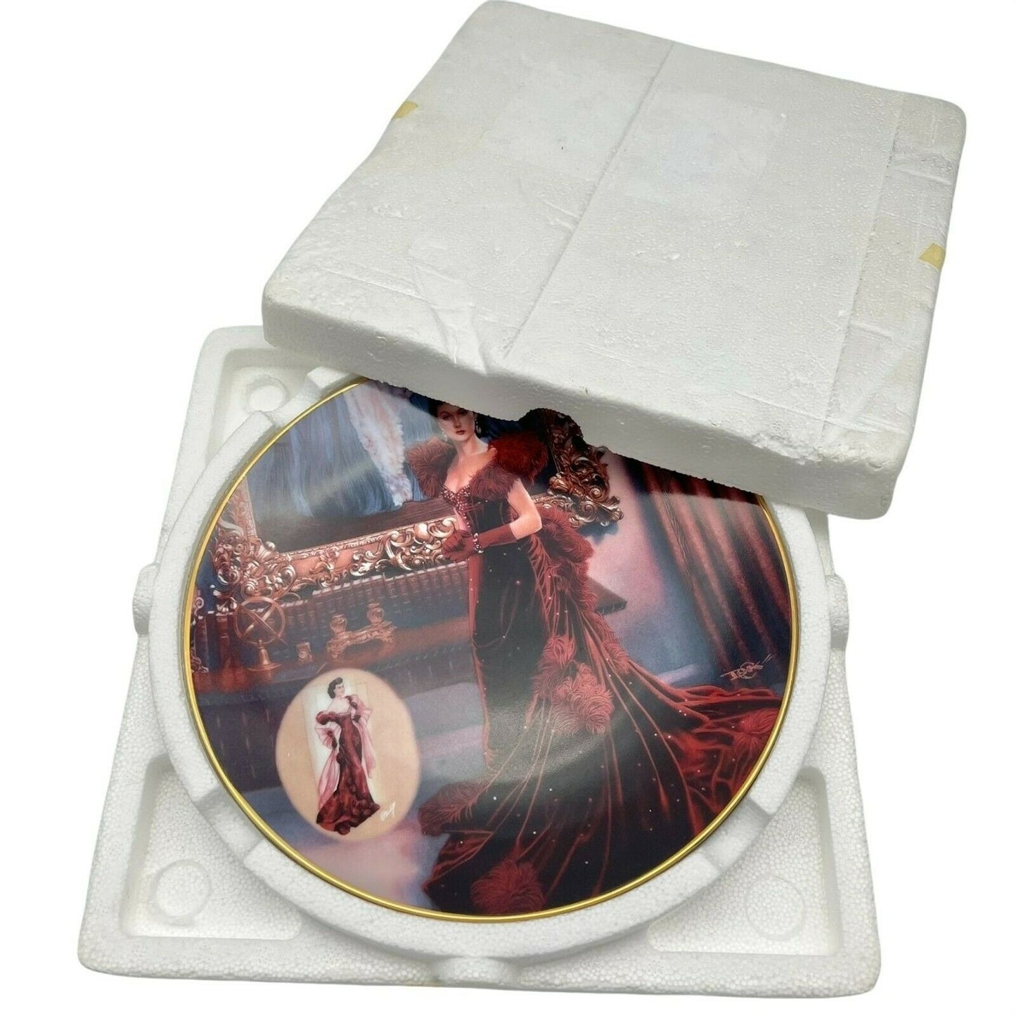 Bradford Exchange The Red Dress Gone With The Wind 1993 Collectors Plate