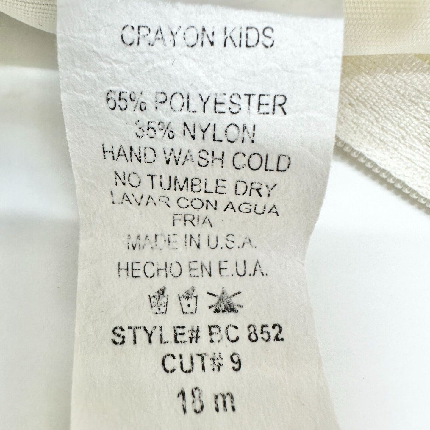 Crayon Kids Child's Dress Size 18m Green Pink Flowers Short Sleeve