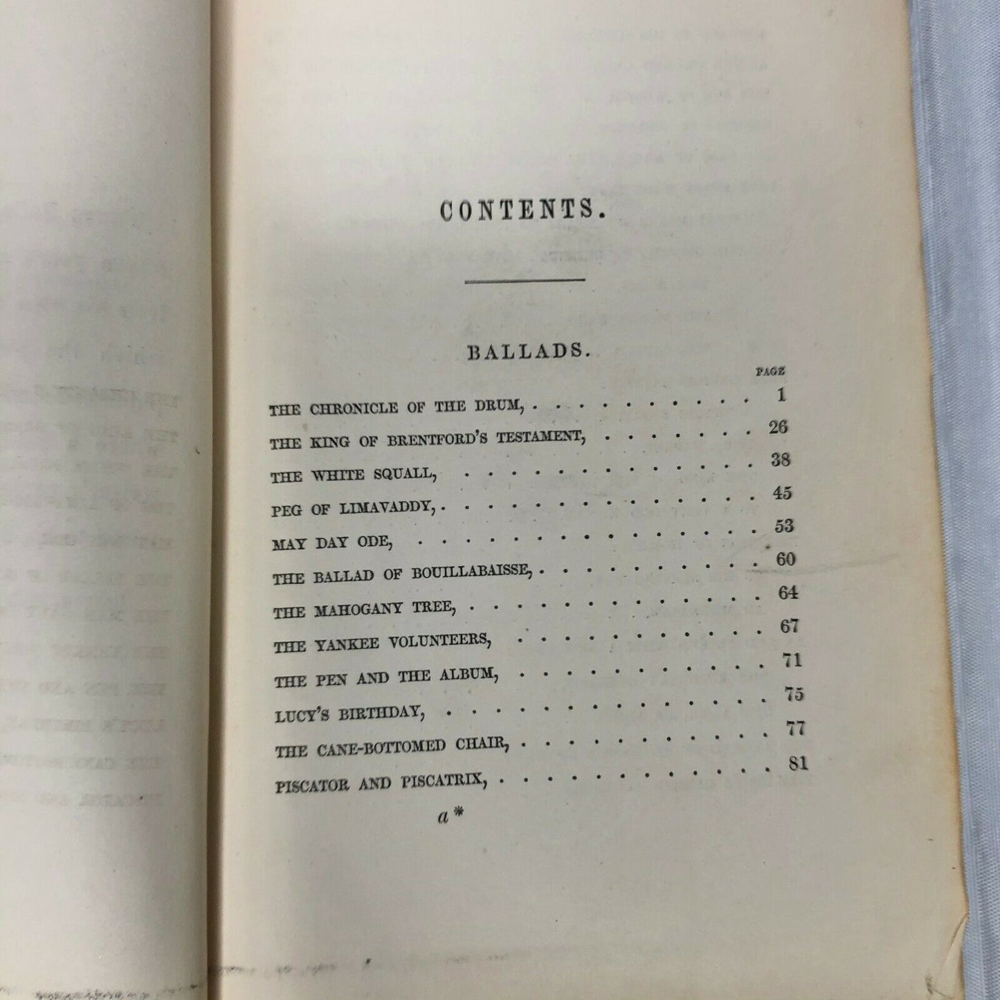 Antique Book - Ballads by William Makepeace Thackeray 1856 Collectible