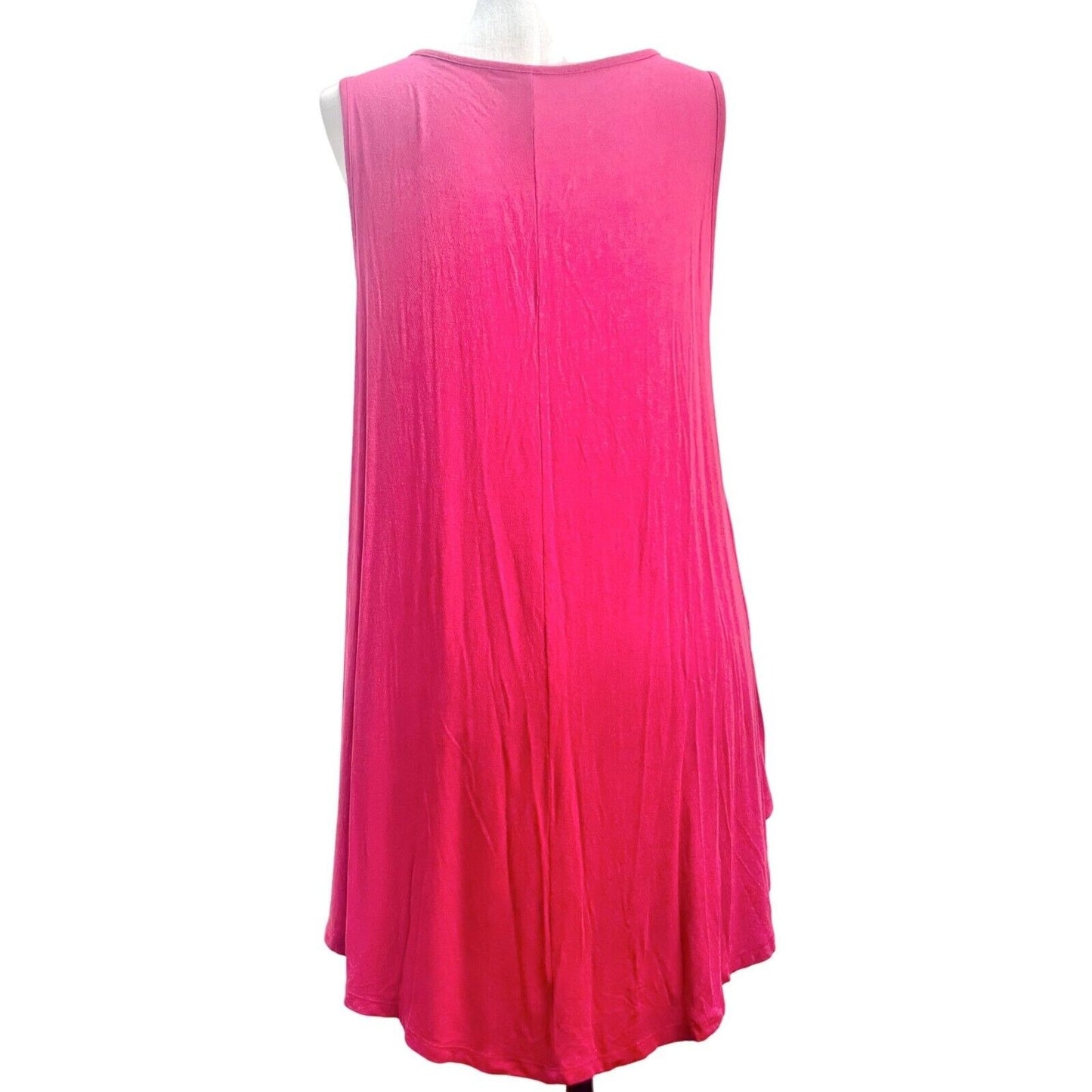 Lane Bryant Swing Top Women's 18/20 Red Sleeveless Lace Top High Low Hem